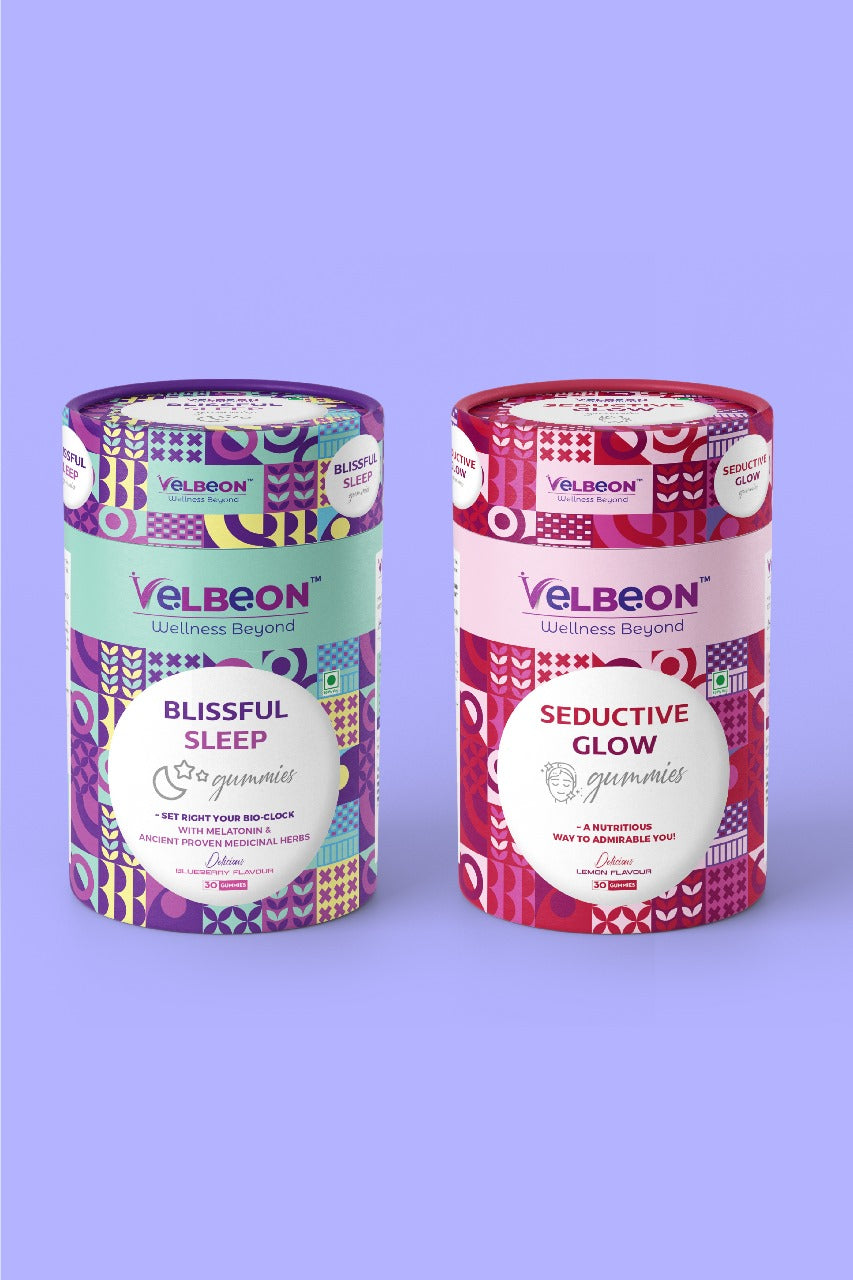 Blissful Sleep Gummies & Seductive Glow Gummies Combo - Velbeon