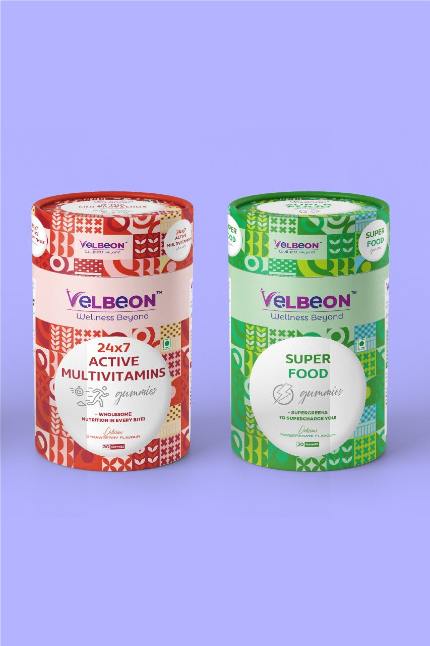 24x7 Active Multivitamin Gummies & Super Food Gummies - Velbeon