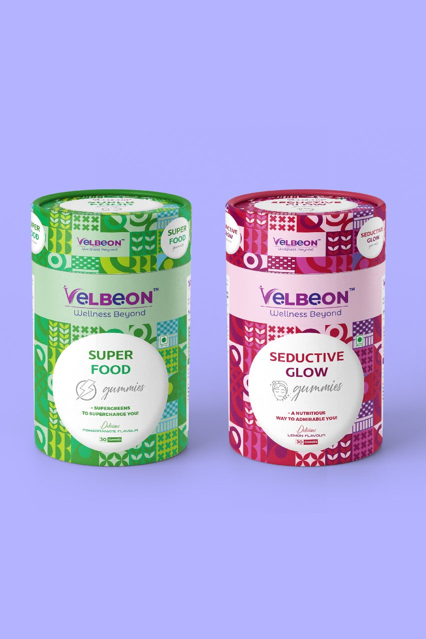 Seductive Glow Gummies & Super Food Gummies Combo - Velbeon